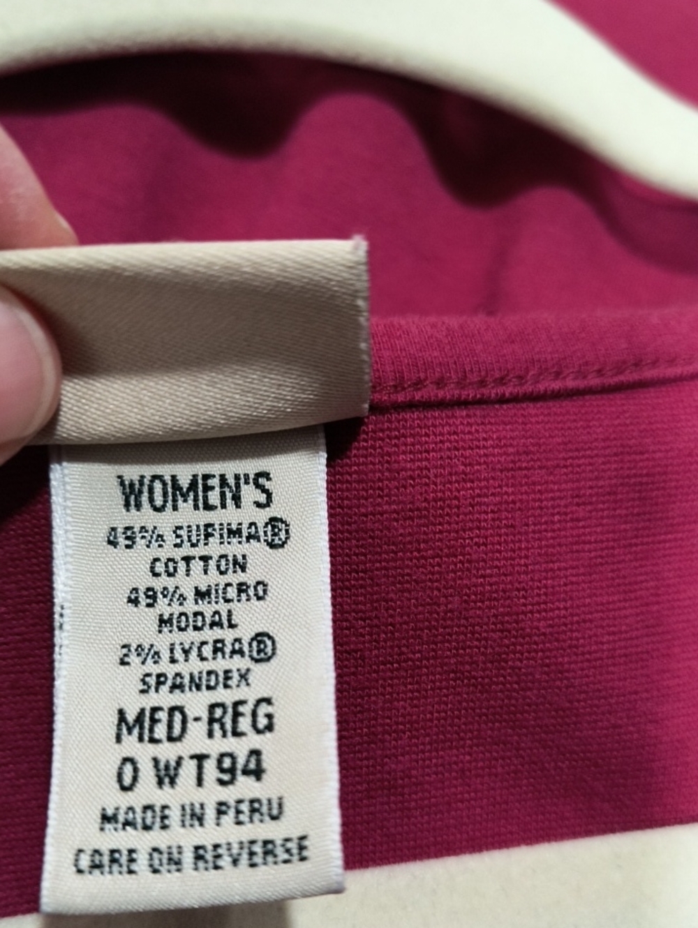 LL bean Maxi Dress Medium Supima Cotton Modal Red Burgundy - Picture 4 of 5